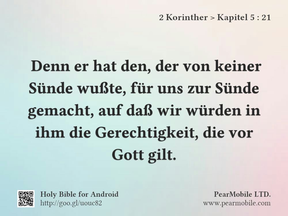 2 Korinther, Kapitel 5:21